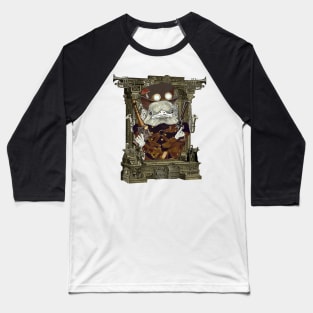 Wild West Bird Ranger with Mushroom Hat in Steampunk Frame Baseball T-Shirt